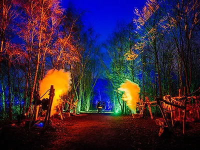 Het prachtig verlicht De Schorre in Boom